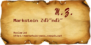 Markstein Zénó névjegykártya